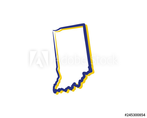 500x400 Indiana Outline Logo Icon