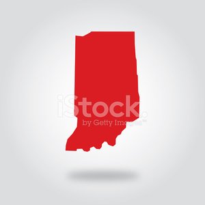 300x300 Indiana Red State Icon Premium Clipart