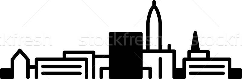 800x261 Lafayette Indiana Icon Vector Illustration Brett Lamb