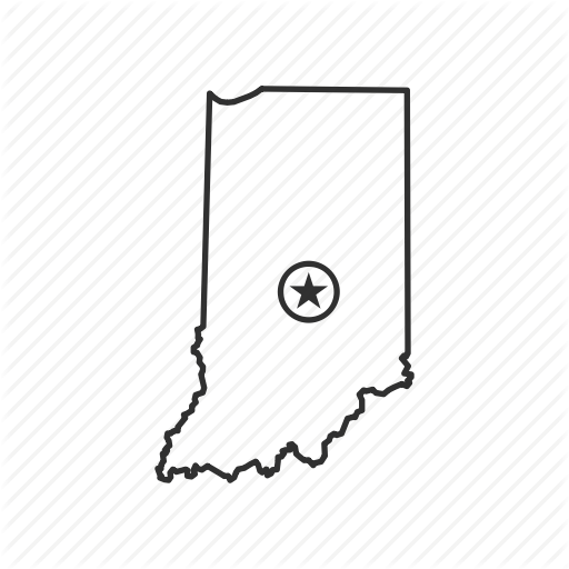 512x512 American State, Capital, Geography, Indiana, Indianapolis, Map