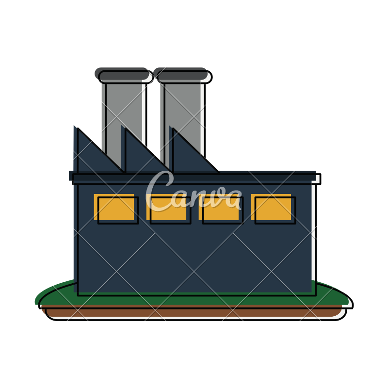 800x800 Factory Industrial Building Icon Image