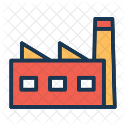 256x256 Industrial Building Icon Of Colored Outline Style