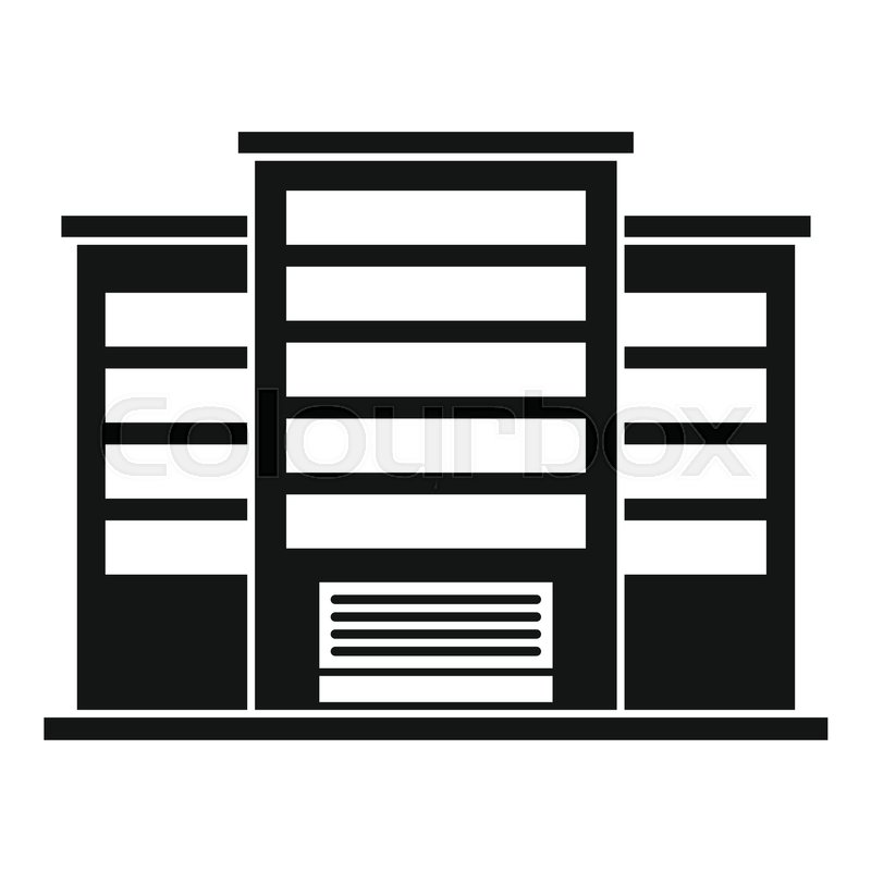 800x800 Industrial Building Icon Simple Stock Vector Colourbox