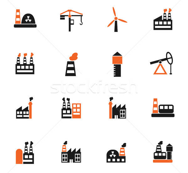 600x552 Industrial Building Icon Set Vector Illustration Maksim Rybak