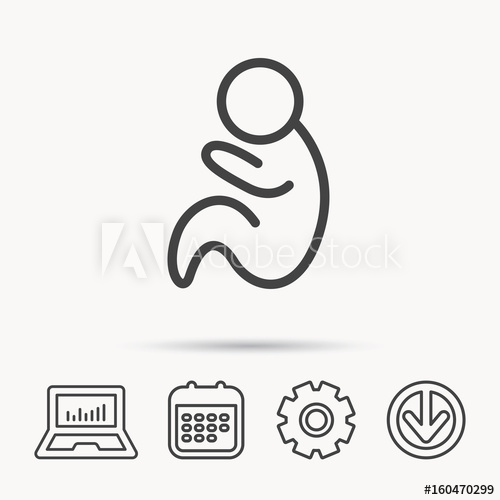 500x500 Baby Infant Icon Pediatrics Sign Newborn Child Symbol Notebook