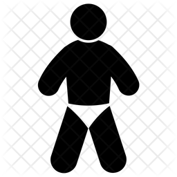 256x256 Infant Icon Of Glyph Style