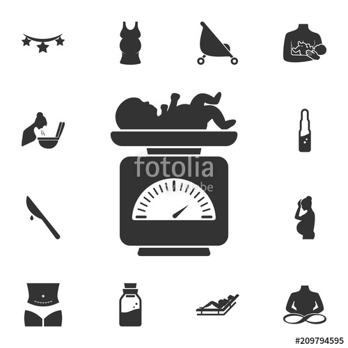 500x500 Weight Scale For Infant Icon Simple Element Illustration Weight