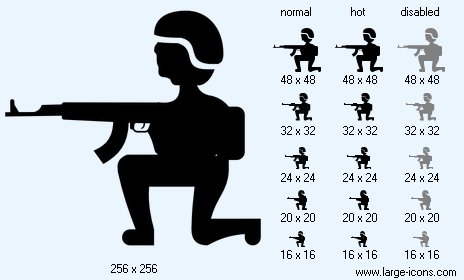 464x280 Infantry Icon Image Large Black Military Icons