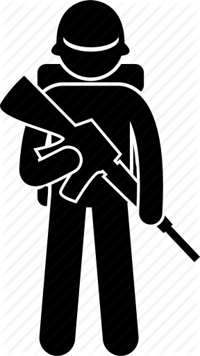 288x512 Army, Infantry, Marine, Military, Soldier, Stick Figure, Trooper Icon