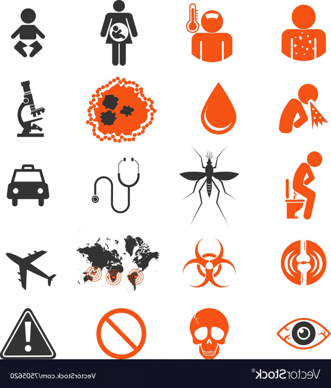1104x1296 Icon Set Of Zika Virus Infection Vector Soidergi