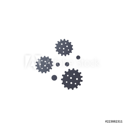 500x500 Bacteria, Microbes, Infection Icon, Vector