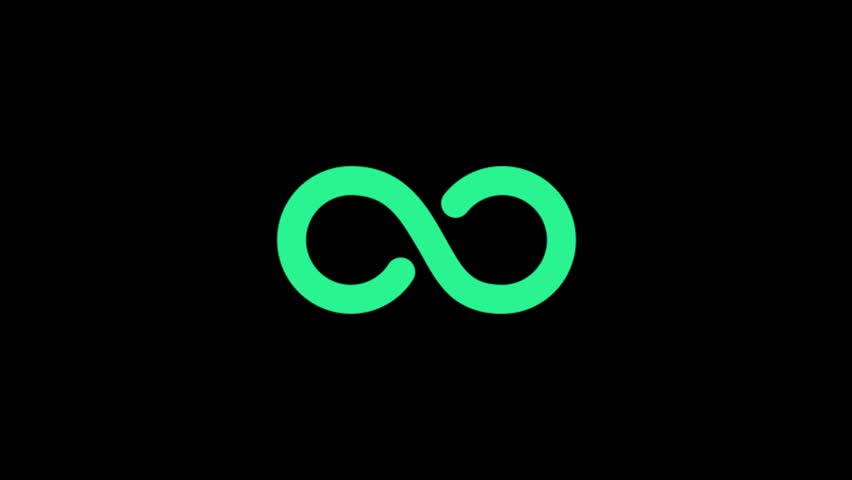 852x480 Infinity Icon Animation General Lightweight Stock Footage Video
