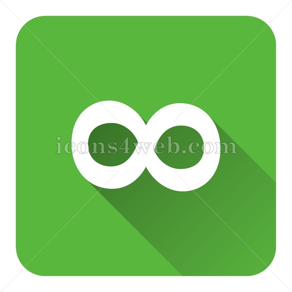 600x600 Infinity Sign Flat Icon With Long Shadow Vector