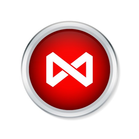 450x450 Infinity Symbol Icon On Red Round Button Royalty Free Vector Graphics