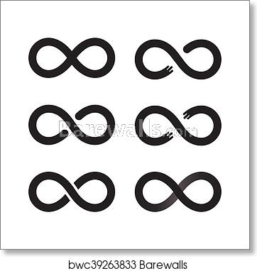 362x382 Infinity Symbol Icon Set, Art Print Barewalls Posters Prints