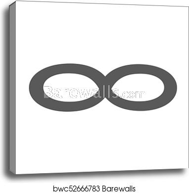 382x390 Infinity Symbol Icon Simple, Canvas Print Barewalls Posters