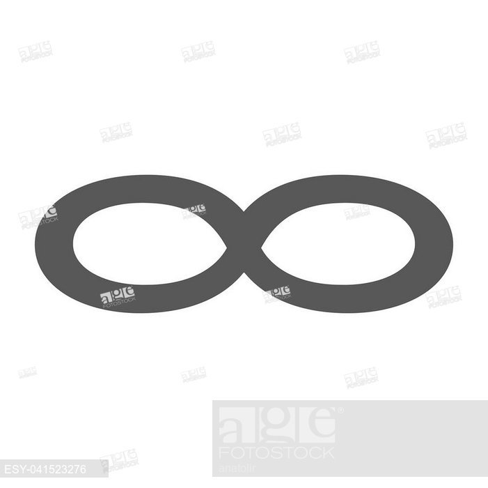 701x700 Infinity Symbol Icon Simple Isolated On White Background, Stock