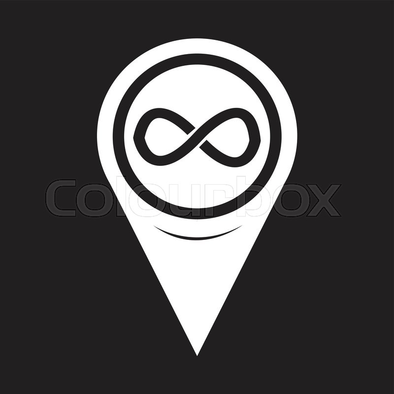 800x800 Map Pointer Infinity Symbol Icon Stock Vector Colourbox