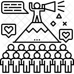 256x256 Influencer Icon Of Line Style