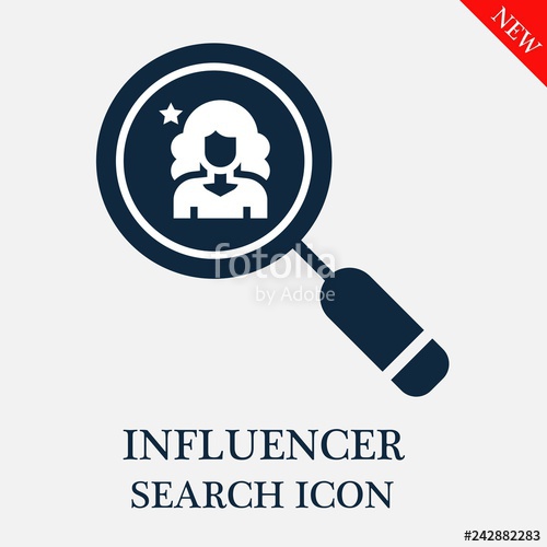 500x500 Influencer Search Icon Stock Image And Royalty Free Vector