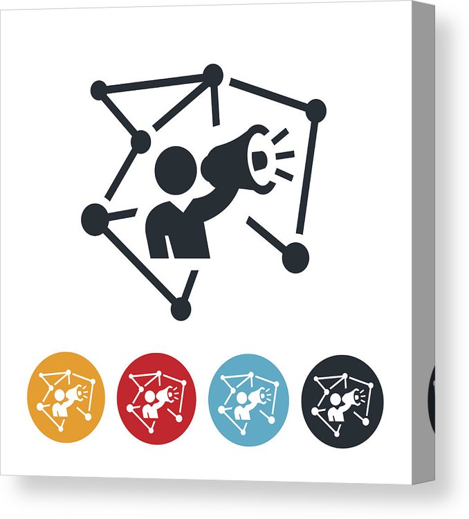 678x750 Social Media Influencer Icon Canvas Print Canvas Art