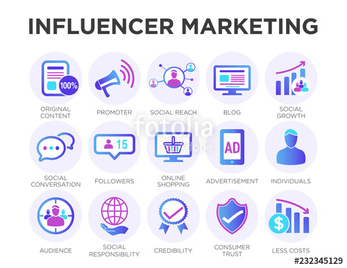 500x386 Modern Digital Marketing Icon Set With Seo, Email Marketing, Web