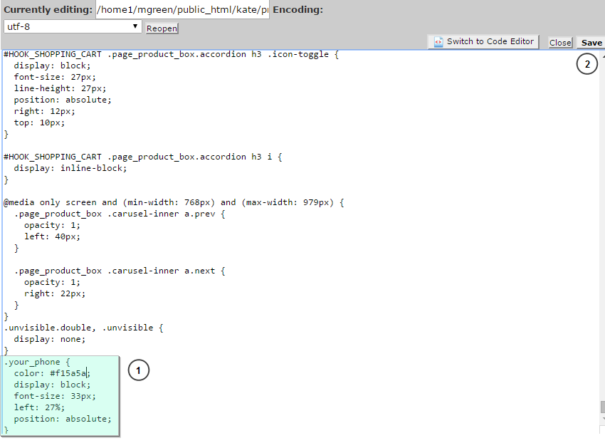 850x622 Prestashop How To Add Phone Numbercontact Info Text