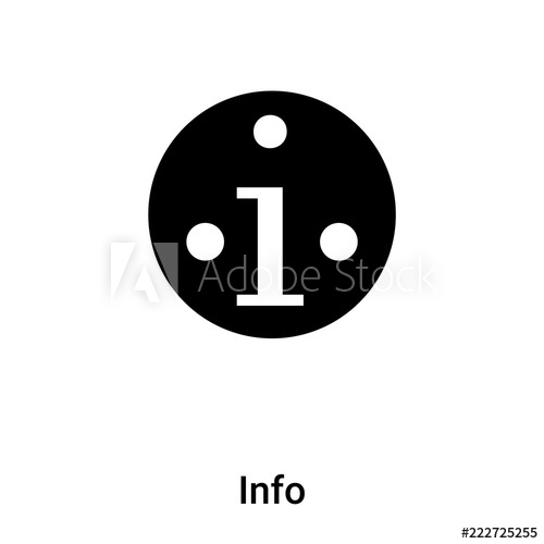 500x500 Info Icon Vector Isolated On White Background, Logo Concept