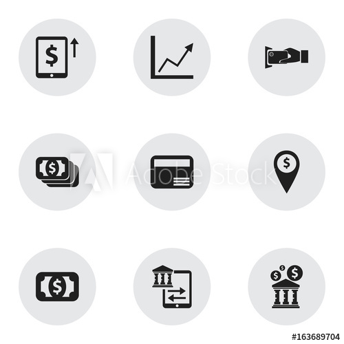 500x500 Set Of Editable Financial Icons Includes Symbols Such As