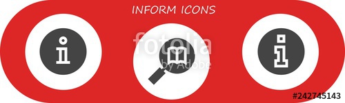 500x150 Inform Icon Set Stock Image And Royalty Free Vector