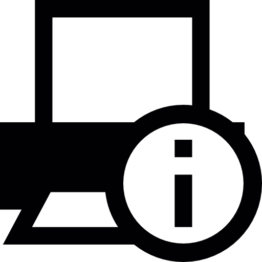 512x512 Printer Information Button Icons Free Download