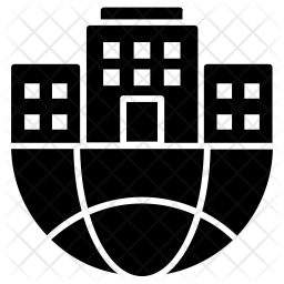 256x256 Global Infrastructure Icon Of Glyph Style