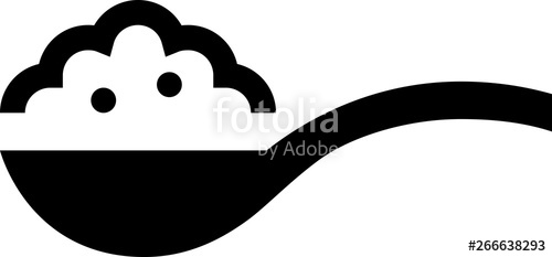 500x233 Spoon With Ingredients Vector Icon Stock Image And Royalty Free