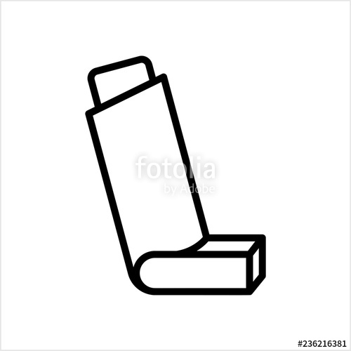 500x500 Inhaler Icon, Inhalator Icon, Breathing Inhaler Stock Image
