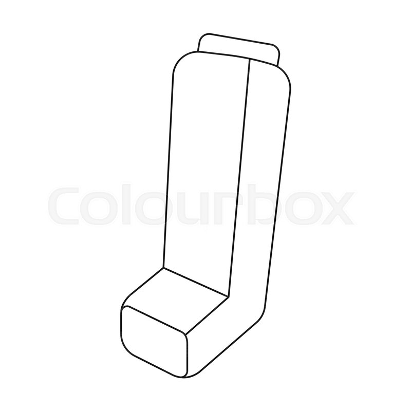 800x800 Inhaler Icon In Outline Style Isolated Stock Vector Colourbox