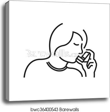 Otolaryngology, Using The Asthma Inhaler Icon, Line Icon Style 382x390 Otolaryngology, Using The Asthma Inhaler Icon, Line Icon Style