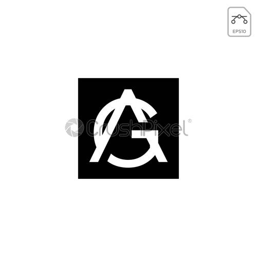 500x500 Initial Ag Logo Or Symbol Business Company Vector Icon Isolated