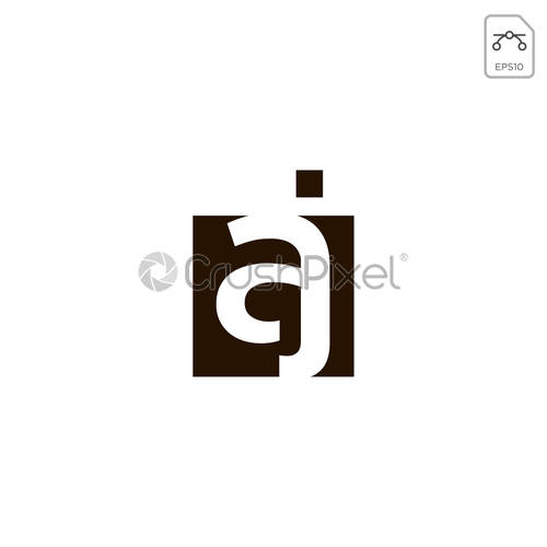 500x500 Initial Aj Logo Or Symbol Business Company Vector Icon Isolated