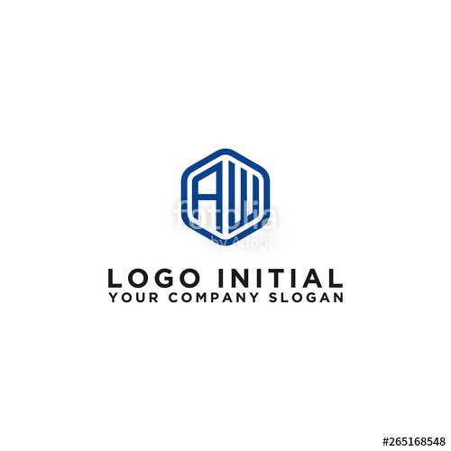 500x500 Letter Aw Initial Icon Logo Design Monogram Inspiration
