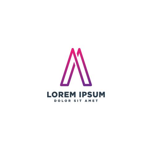 490x490 Letter A Abstract Initial Logo Template Vector Illustration Icon