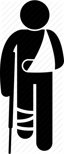 212x512 Accident, Injured, Injury, Man, People Icon