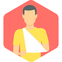 256x256 Bone Injury Icon Of Flat Style
