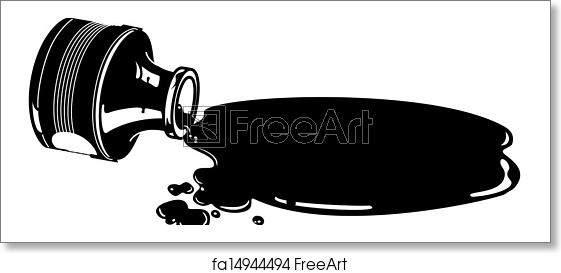561x273 Free Art Print Of Vector Spilled Ink Bottle Icon Freeart