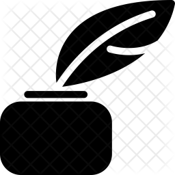 256x256 Quill With Ink Icon Of Glyph Style