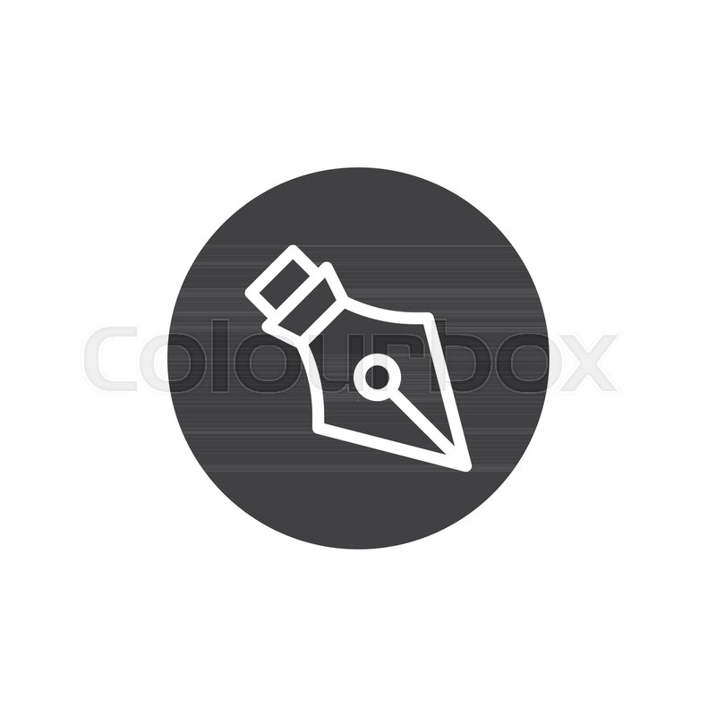 800x800 Ink Pen Icon Vector, Filled Flat Sign, Stock Vector Colourbox
