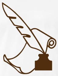 190x247 Scroll Feather Ink Pen Icon Men's Premium T Shirt Spreadshirt