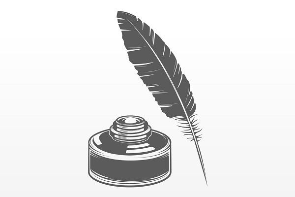 600x400 Feather Pen And Ink Social Media Advertising Graphic Design