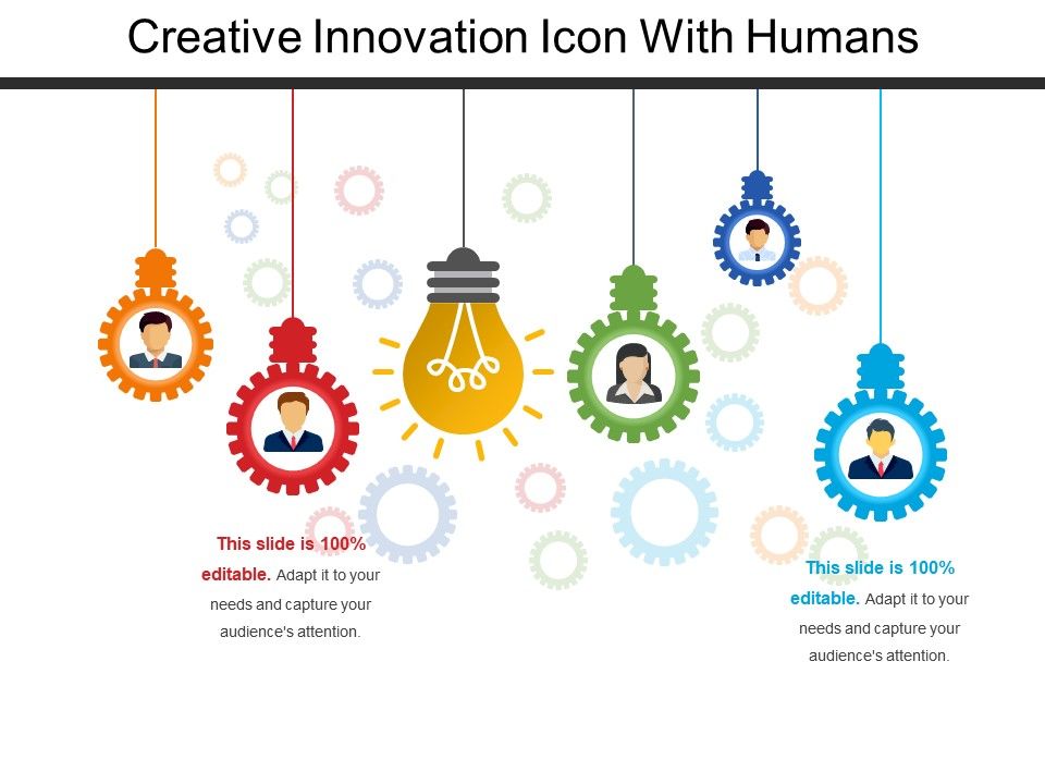 960x720 Creative Innovation Icon With Humans Powerpoint Slides Diagrams