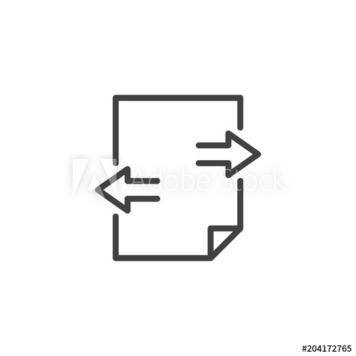 500x500 Exchange Outline Icon Linear Style Sign For Mobile Concept