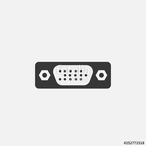 500x500 Vga Input Output Vector Icon Stock Image And Royalty Free Vector